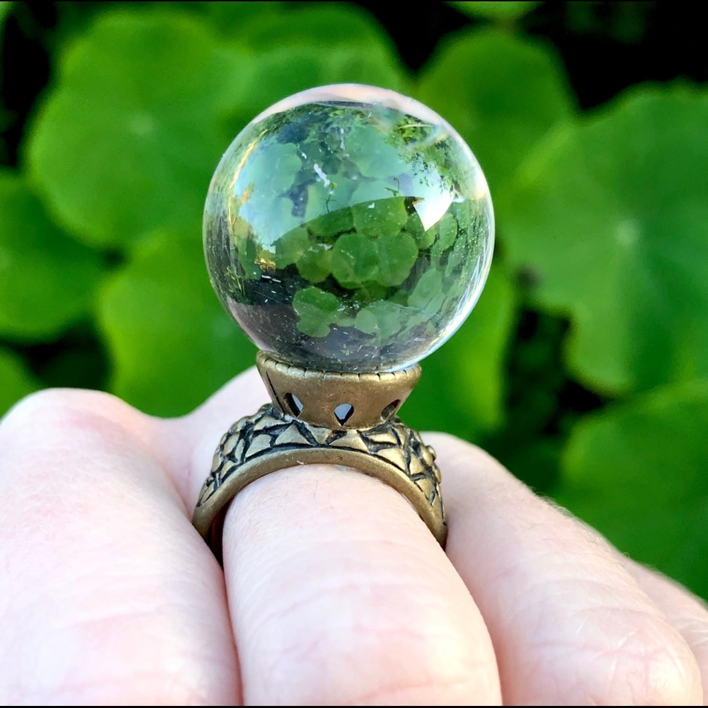 Crystal ball ring psychic scrying oracle occult - Picture 2 of 7